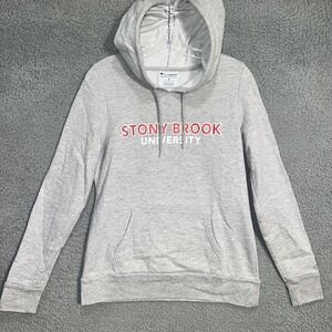 Champion Stony Brook University Hoodie‎ Women's Size M Gray Sea Wolves Sweater